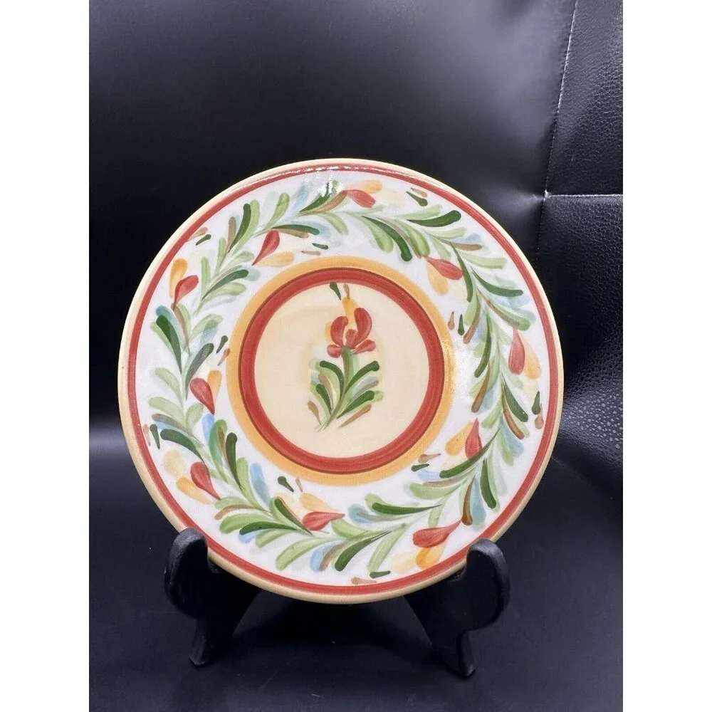 Southern Living Sienna Red‎ Garland Gail Pittman Pottery Trivet Plate 7.25”